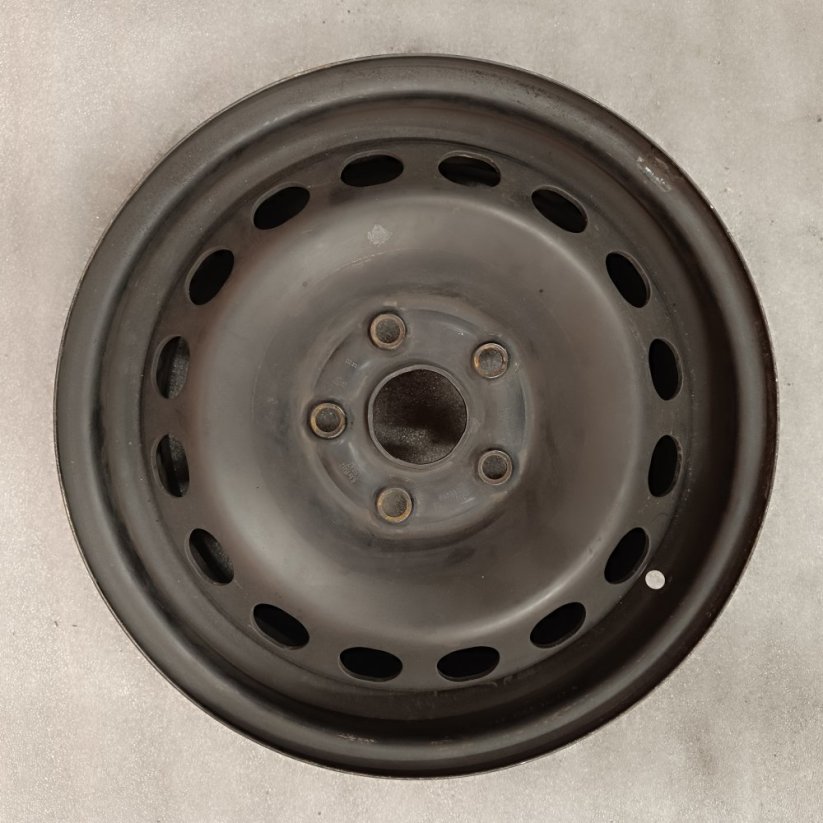 Ocelový disk VW, Škoda 6Jx15'', 5x112, ET47 1kus (Bazarové)