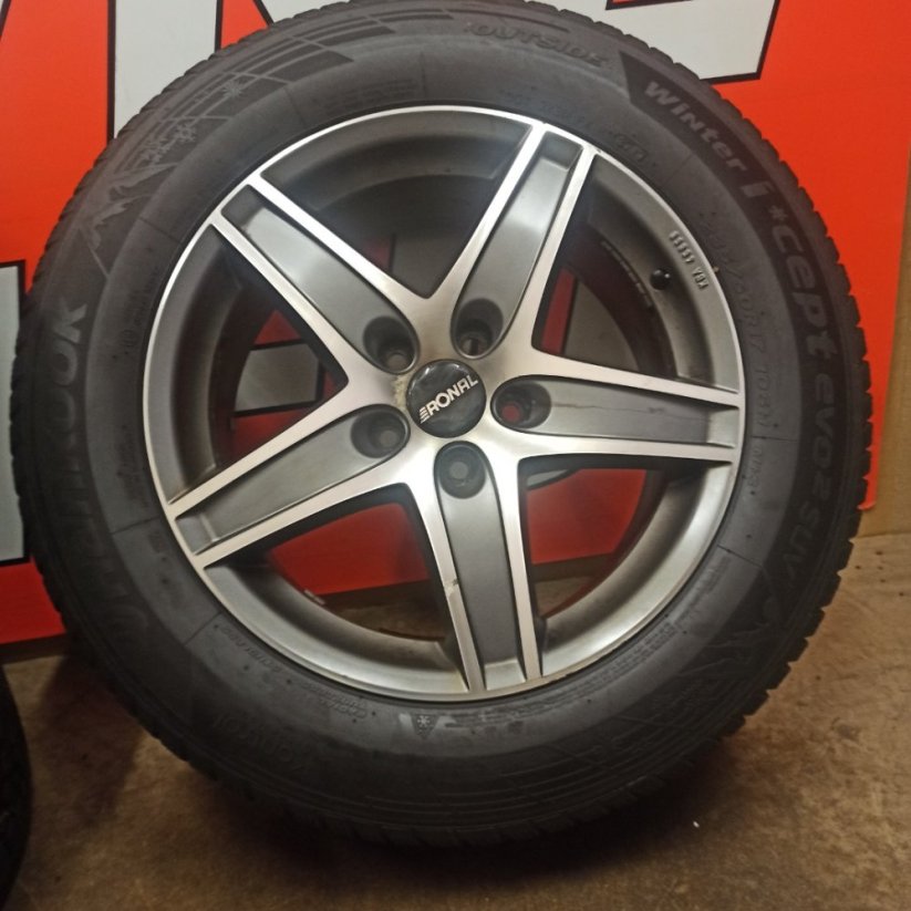 ALU kola Ronal 5x112, ET45, zimní pneu 235/60 R17