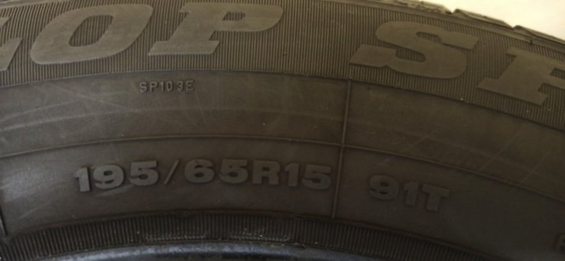 Dunlop SP 10 3E 195/65 R15 91T 6,5 mm (Bazarové)