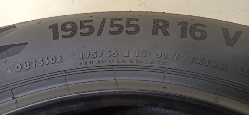 Continental 195/55 R16 91V 6mm DEMO (Bazarové)