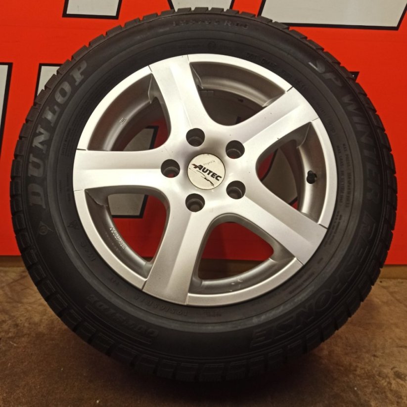 ALU kola Autec 5x112, ET43, zimní pneu 195/65 R15