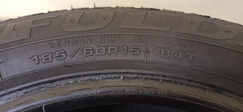 Fulda Montero 3 185/60 R15 84T 5 mm (Použité)