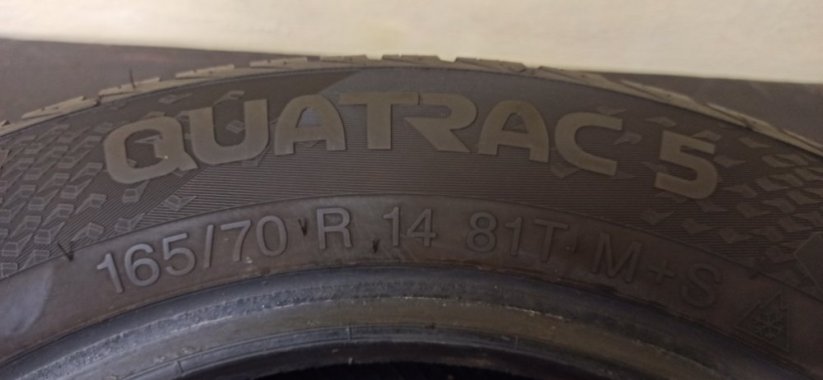 Vredestein Quatrac 5 165/70 R14 81T 5,5 mm (Bazarové)