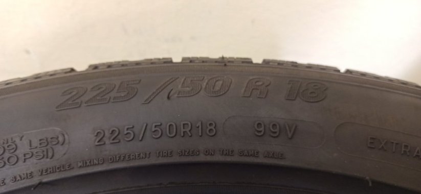 Michelin Pilot Alpin PA4 225/50 R18 99V 4,5-5,5mm (Použité)