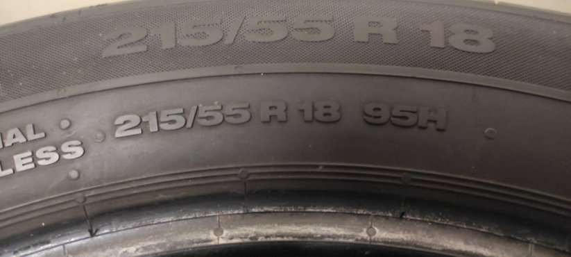 Continental 215/55 R18 95H 2x6mm; 2x5mm (Bazarové)