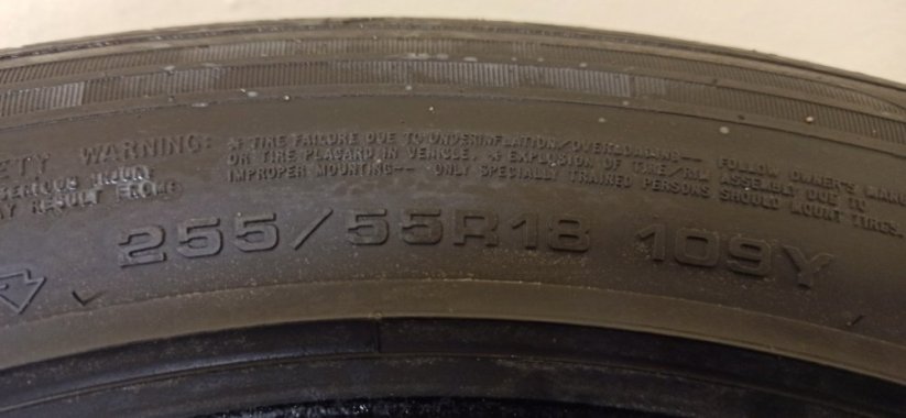 Goodyear Eagle F1 SUV 255/55 R18 109Y 4 - 4,5 mm (Použité)