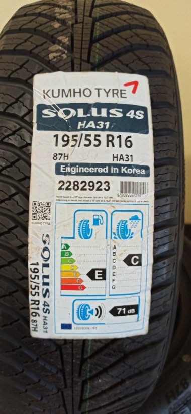 Kumho 195/55 R16 87H 7,5mm (Bazarové)