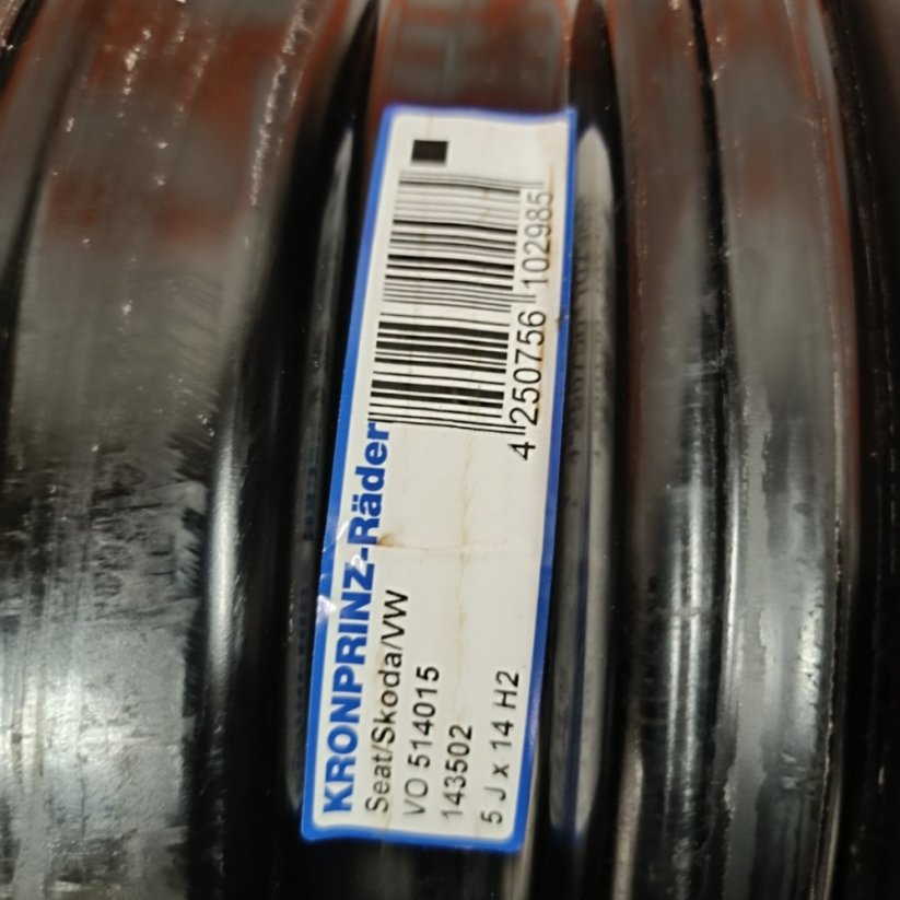 Ocelové disky Škoda, Seat, VW 5Jx14'', ET35, 5x100