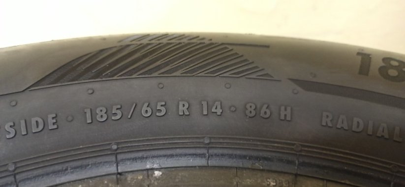 Esa Tecar 185/65 R14 86H 1x6,5-7,5mm; 1x5,5mm (Použité)