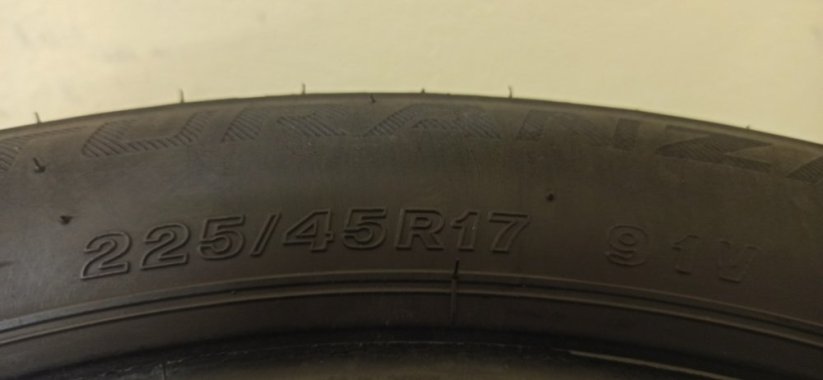 Bridgestone Turanza 225/45 R17 91V 4,5 - 5,5 mm (Použité)
