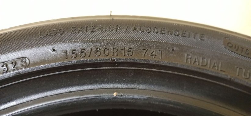 Kumho 155/60 R15 74T 6,5mm (Použité)