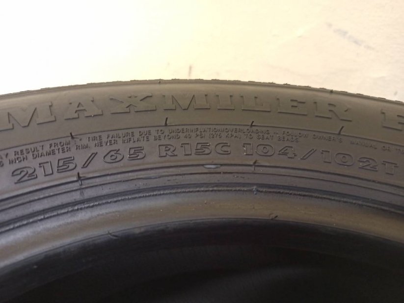 GT RADIAL 215/65 R15C 104/102T 8,5-9,5mm (Bazarové)