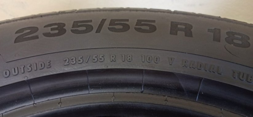 Continental 235/55 R18 100V 3-4mm (Bazarové)