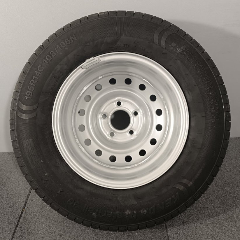 Kompletní kolo pro karavany a přívěsy - pneu KENDA KR101 195/80 R14C + ocelový disk SRW 5,5Jx14" , 5x112 , ET30