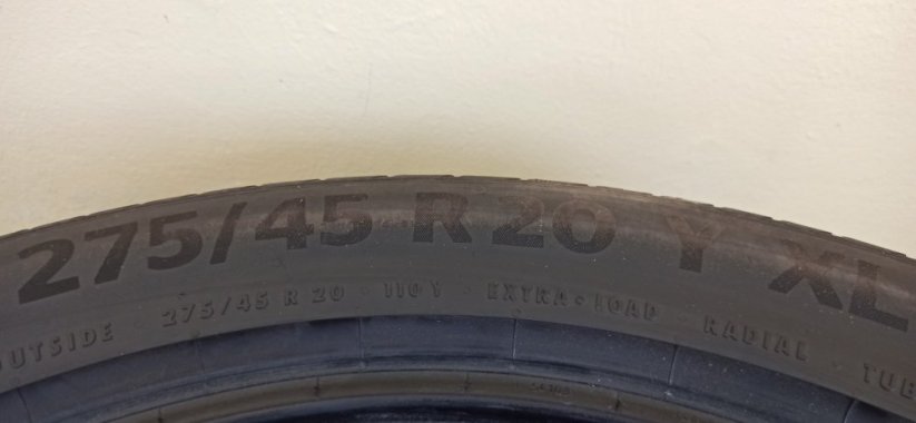 Continental 275/45 R20 101Y 3,5 - 4 mm (Bazarové)