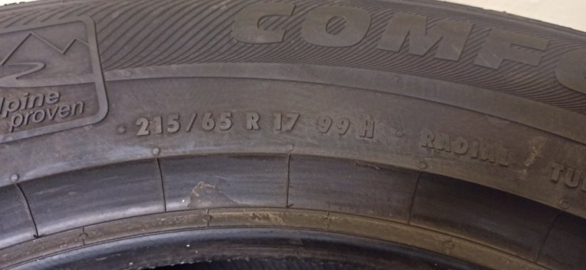 Semperit 215/65 R17 99H 8,5mm NOVÉ letní