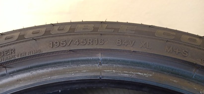 Double Coin 195/45 R16 84V 6,5mm (Bazarové)