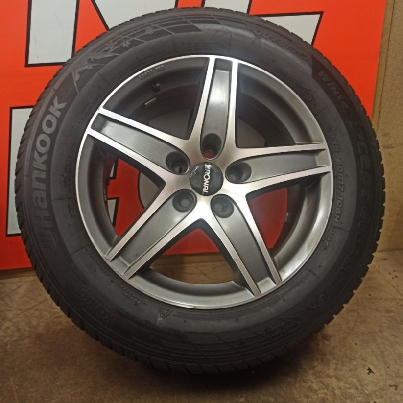 ALU kola Ronal 5x112, ET45, zimní pneu 235/60 R17