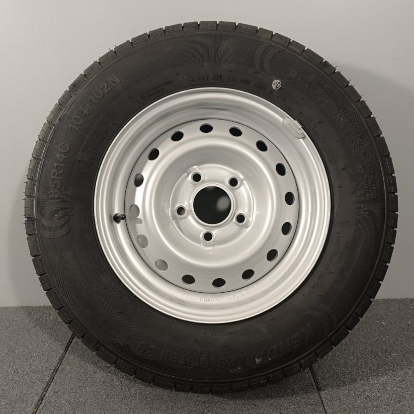 Kompletní kolo pro karavany a přívěsy - pneu KENDA KR101 185/80 R14C + ocelový disk SRW 5,5Jx14" , 5x112 , ET30