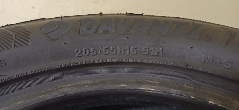 Davanti Wintoura 205/55 R16 91H 7,5mm (Použité)