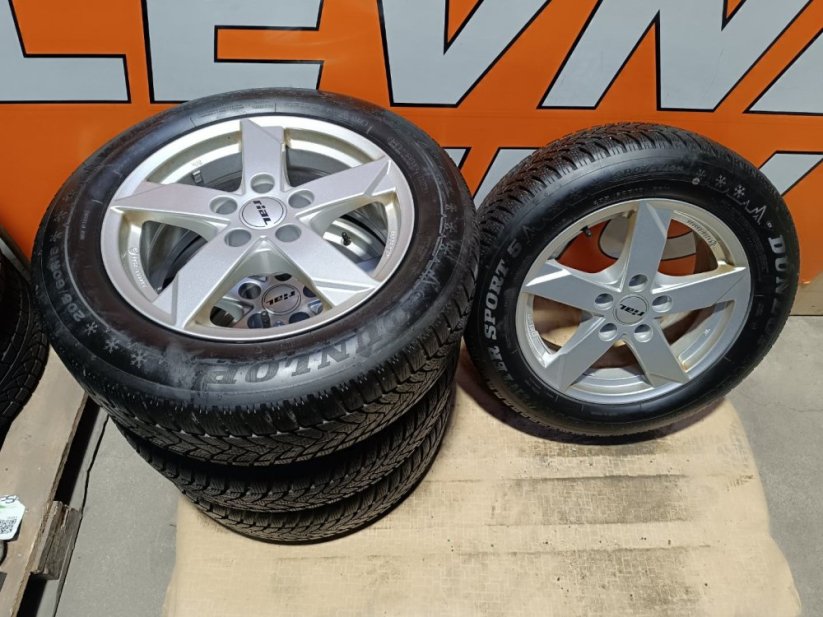 Alu kola Rial 6,5x16'' ET33 + zimní pneu 205/60R16