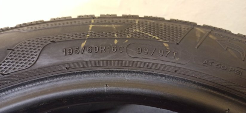 Kleber Transalp 2 195/60 R16c 99/97 T 5,5 - 6,5 mm (Použité)
