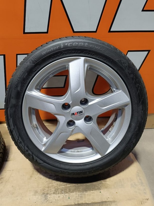 Alu kola Platin 4x108 ET20 + zimní pneu 195/55 R16