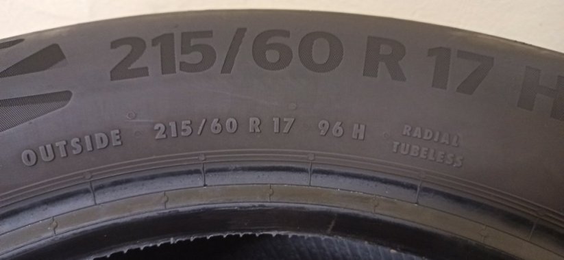 Continental 215/60 R17 96H 3,5-4mm (Použité)