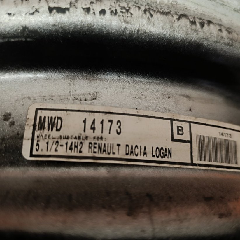 Ocelový disk Renault / Dacia, 5,5Jx14'', 4x100 , ET43 1kus (Bazarové)