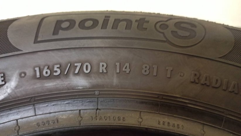 Point S 165/70 R14 81T 4,5-5,5mm (Použité)