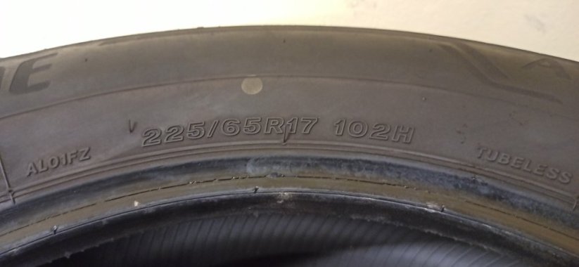 Bridgestone Alenza 001 225/65 R17 102H 6,5 mm (Použité)
