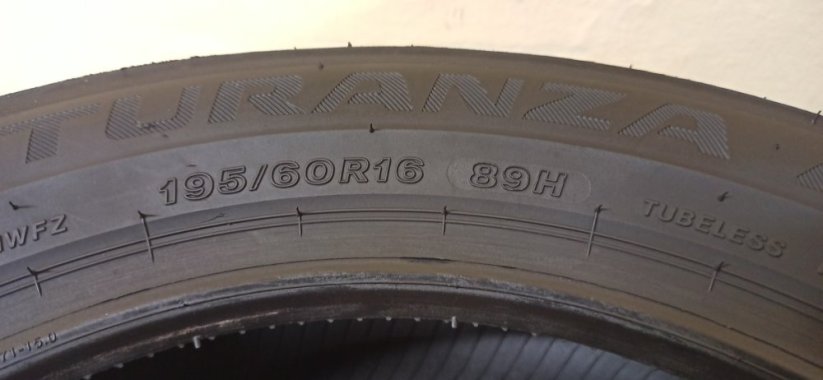 Bridgestone Turanza T001 195/60 R16 89H 7,5mm DEMO (Bazarové)