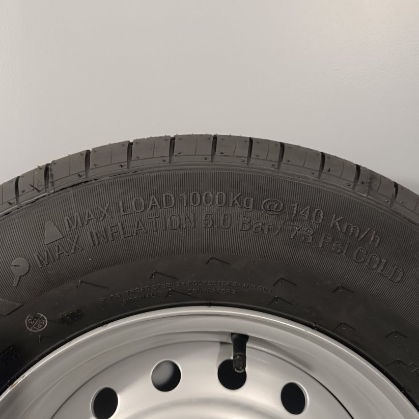 Kompletní kolo pro karavany a přívěsy - pneu KENDA KR101 195/80 R14C + ocelový disk SRW 5,5Jx14" , 5x112 , ET30