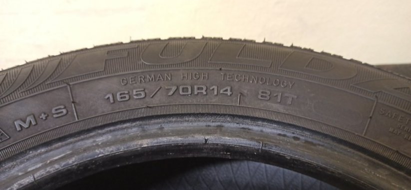 Fulda Kristal Montero 3 165/70 R14 81T 4,5 - 5,5mm (Použité)