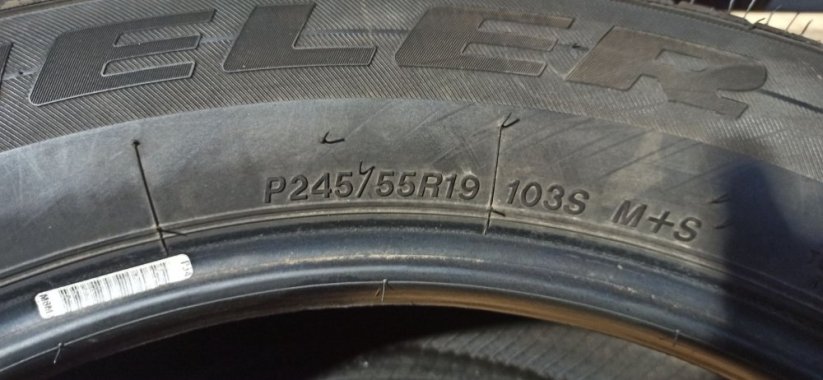 Bridgestone 245/55 R19 103S 6mm (Bazarové)