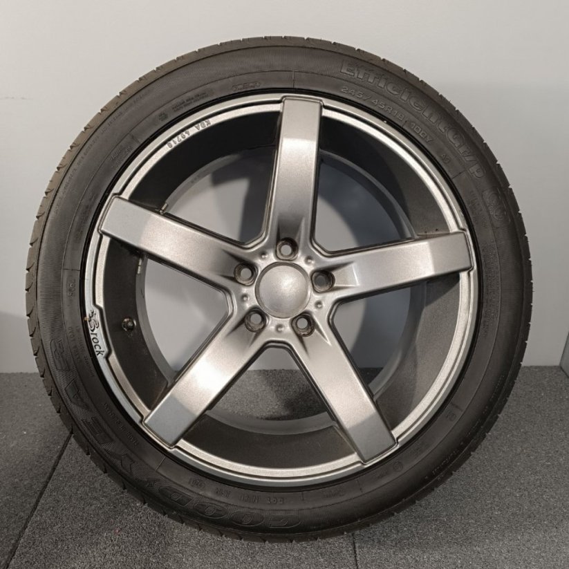 ALU kola Brock 5x112 + letní pneu 245/45 R18