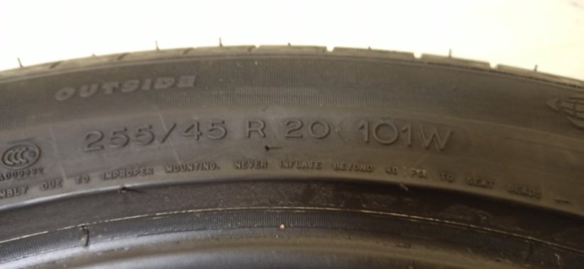 Michelin 255/45 R20 101W 4mm (Použité)